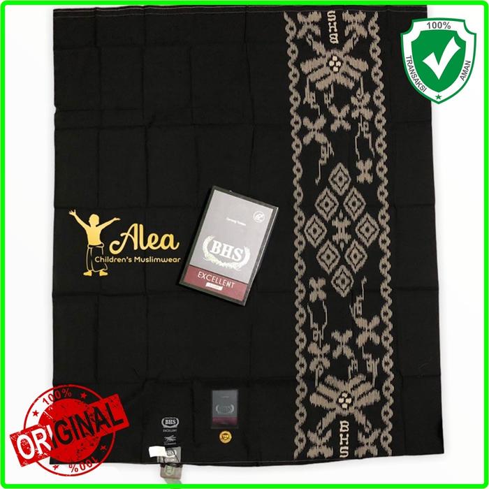 Eksklusif Sarung BHS Excellent Mercerized Hitam Original BOX fashion m