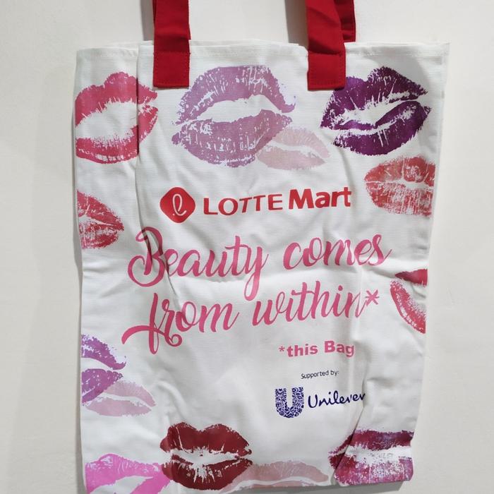 Lotte Mart Tote Bag Tas Belanja Cantik Tote Bag Beauty