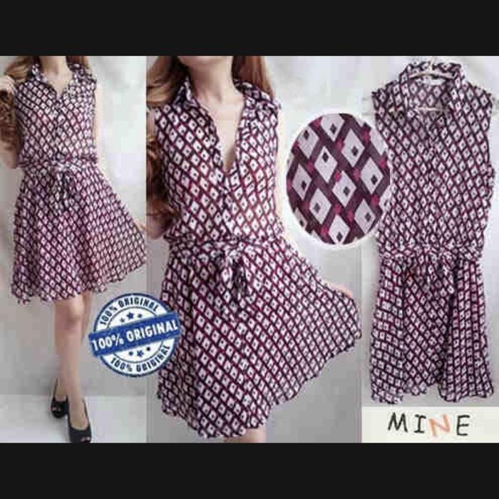 MINE Diamond Shirt Dress Sifone Original Branded Export Murah