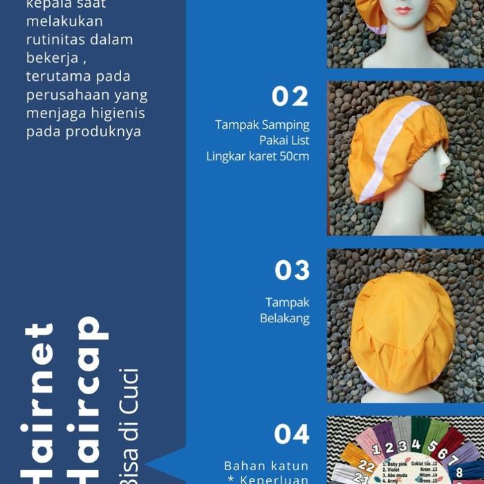 Sample topi pabrik, karyawan kain katun dan list handmade