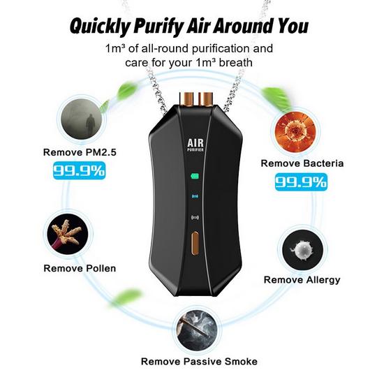 Kalung Air Purifier Pembersih Udara Ion Negatif Pemurni Udara Ionizer