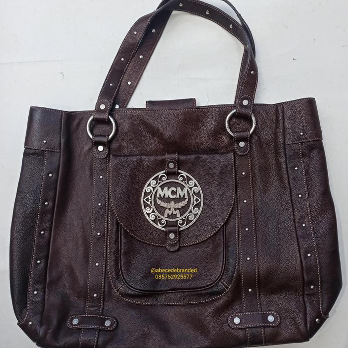 MCM vintage leather tote bag authentic