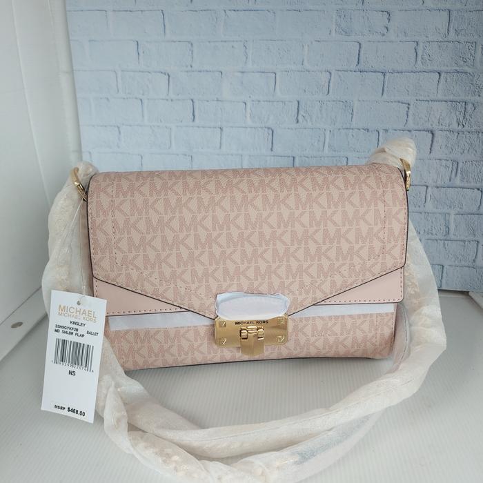 TAS WANITA ORIGINAL MK KINSLEY MEDIUM SHOULDER BAG BALLET