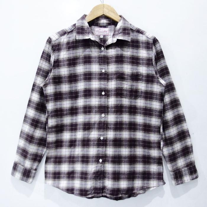 DW010 SIZE M+ KEMEJA FLANEL WANITA SECOND BRANDED IMPORT