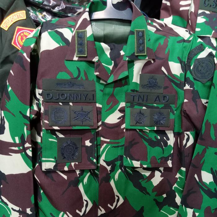 baju pdl tempur velbet woll sudah pake puring dan kain keras