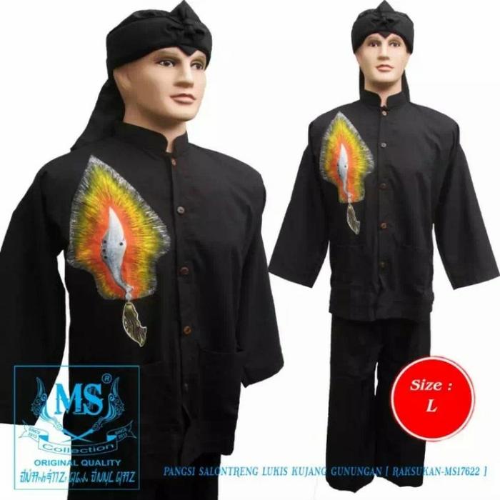 baju pangsi sunda lukis kujang gunungan