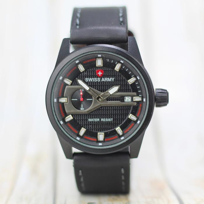 jam tangan pria SA 7415 quartz analog tali kulit