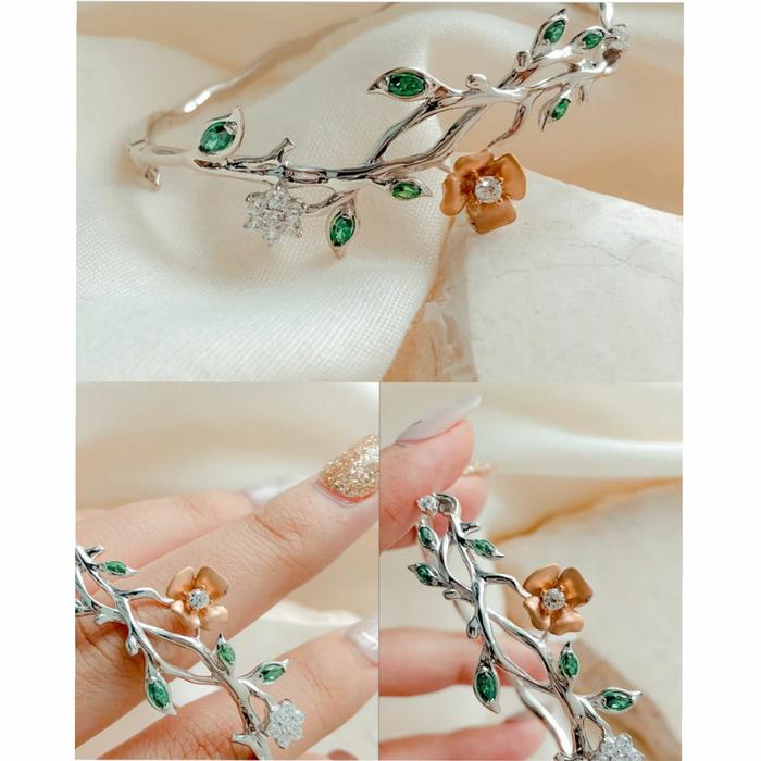 GELANG TANGAN KAKU EMAS SANDRA DEWI GOLD FLOWER GARDEN SERIES