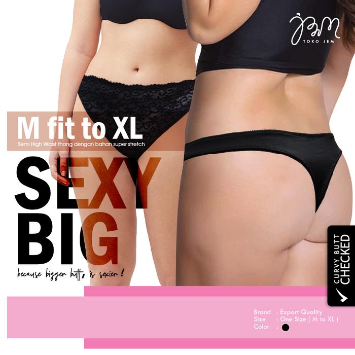 G String Jumbo Melar M to XL / G String Renda / Celana Dalam Jumbo