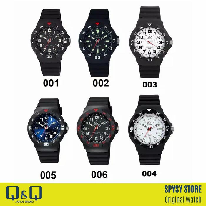 Jam Tangan Q&Q QNQ Vr18j001y QQ Vr18j Original Diver Style Strap Karet
