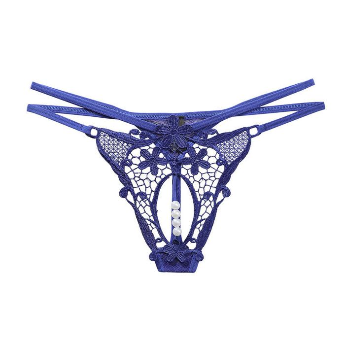 Wanita Celana Dalam transparan Lace Bordir Cd Mutiara G String C227-1