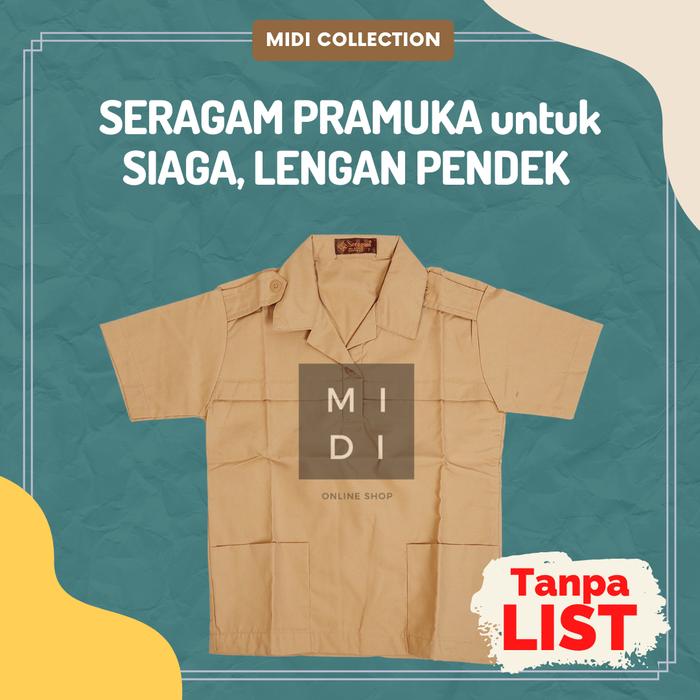 Baju/Atasan/Seragam Pramuka Gol. SIAGA (TANPA LIST) - Lengan PENDEK