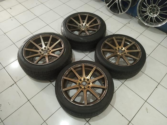 velg racing bekas model celong ring 17 warna bronze plus ban