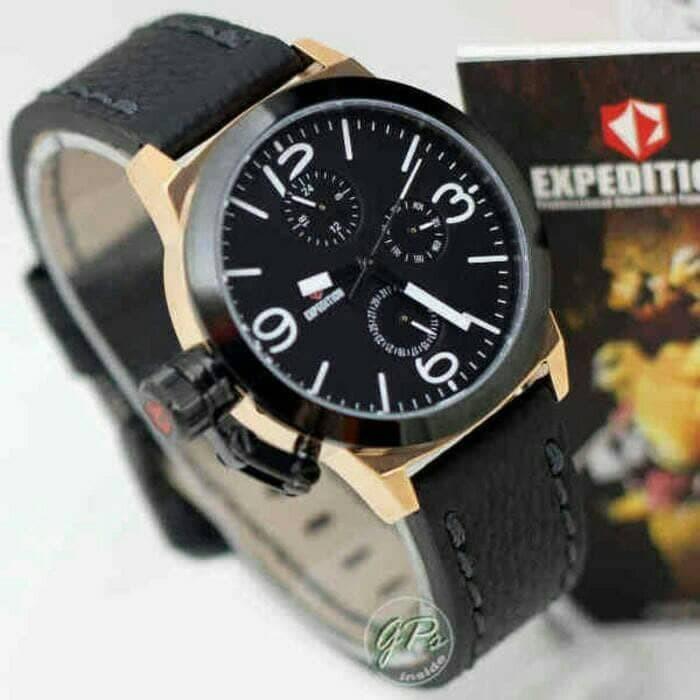 jam tangan pria expedition 6704 / 6339 tali kulit original