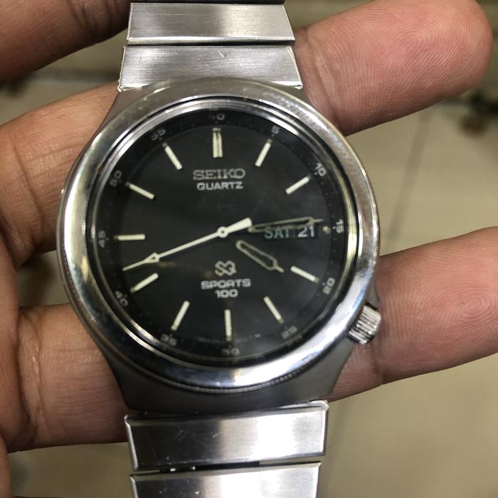 seiko sq 100 sports unik model rare thn 1982, cal 6923