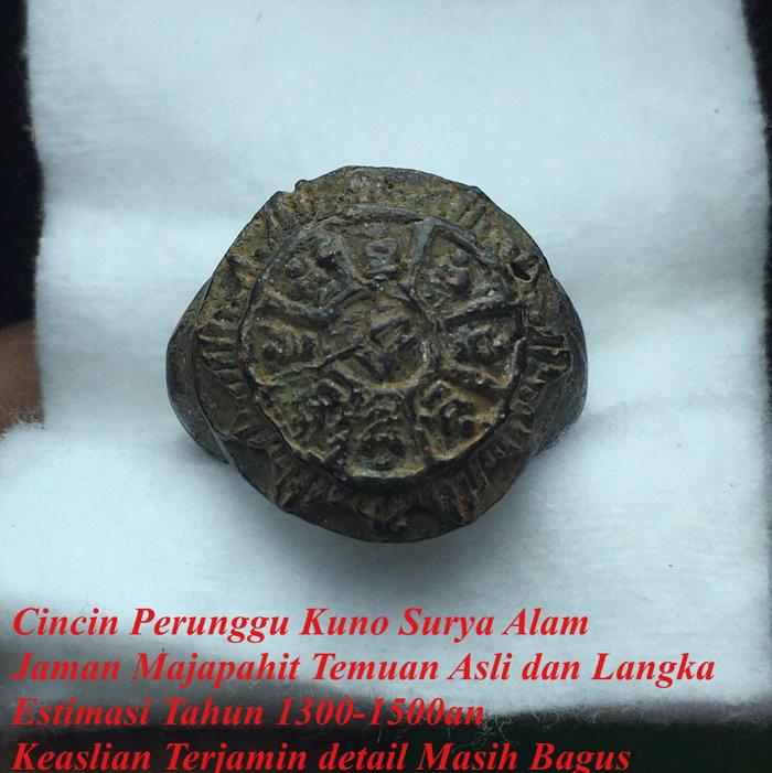 Cincin Kuno Surya Alam Kerajaan Majapahit Tahun 1500An Temuan Asli