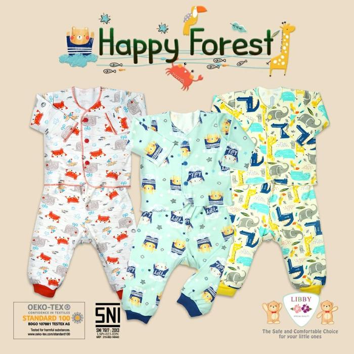 Libby Stelan Baju Panjang dan Celana Panjang Newborn