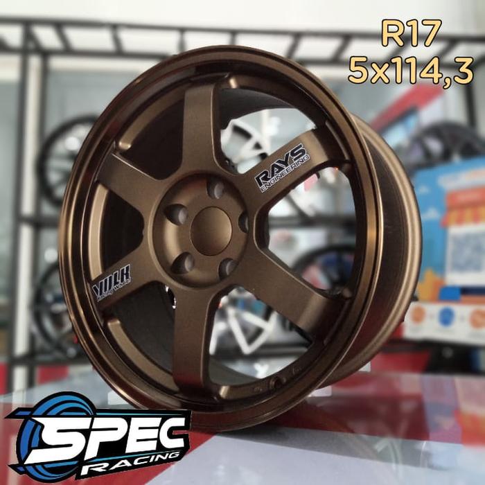 Velg Mobil TE37 R17X8 H5X114,3 ET35 BRONZE Pelak Mobil T37 OG Ring 17
