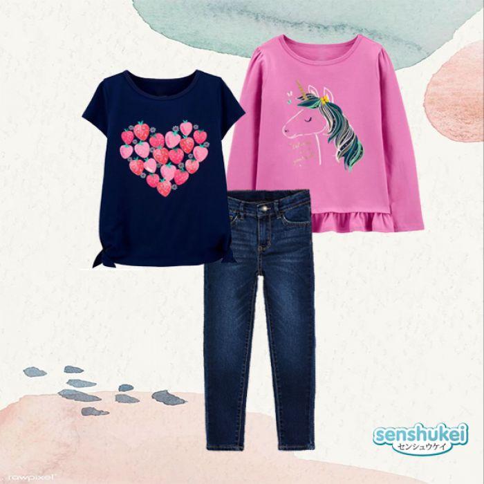 Baju Setelan Anak Perempuan 5 - 13 Tahun Import . SNES-57D