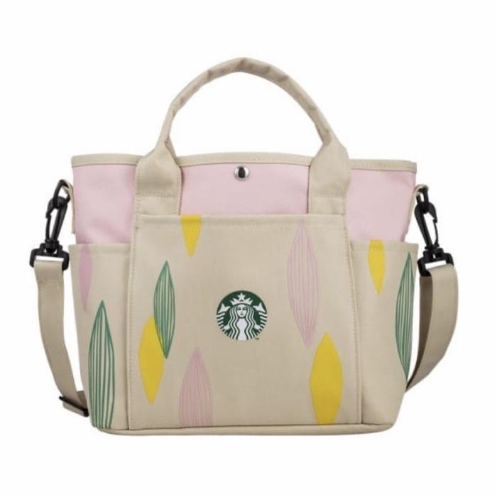 TAS STARBUCKS LUNCH BAG 2 WAYS PINK