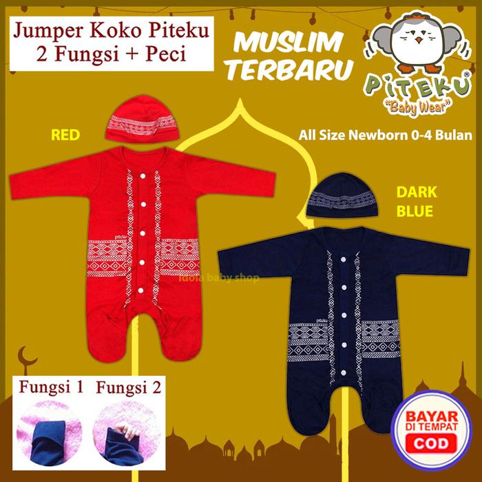 Jumper Muslim Koko Piteku baby wear bayi laki laki Baju Romper murah