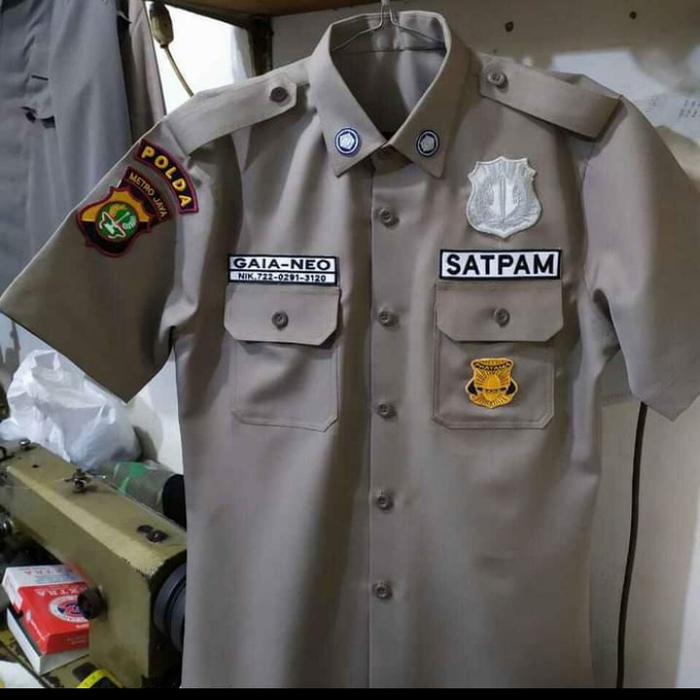 seragam pdh satpam terbaru bahan gaia
