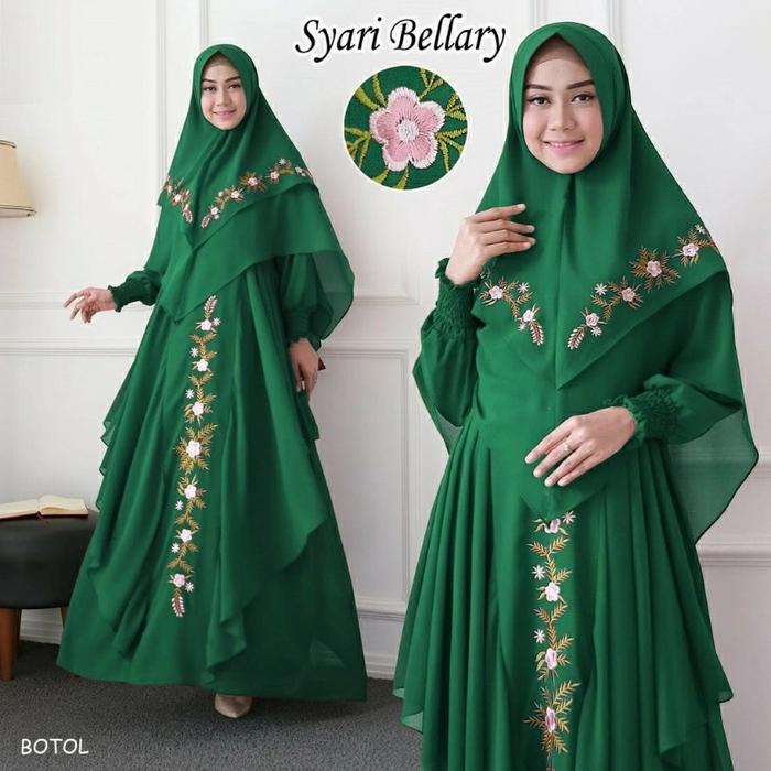 GAMIS SYARI JUMBO XXL LD 120 GAMIS PESTA CERUTI BORDIR BW6524 BELLARY