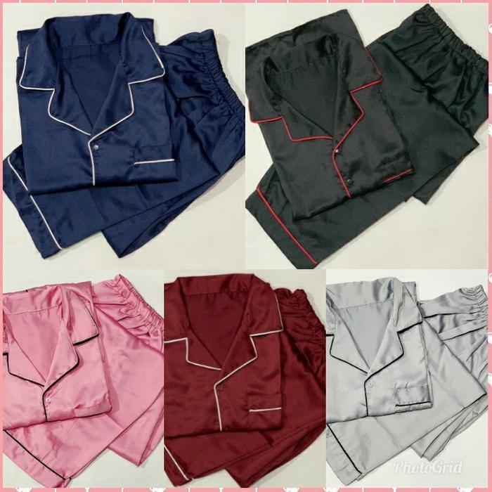 Piyama Katun Satin Premium size Jumbo 5L Dewasa | Piyama size 5L Katun
