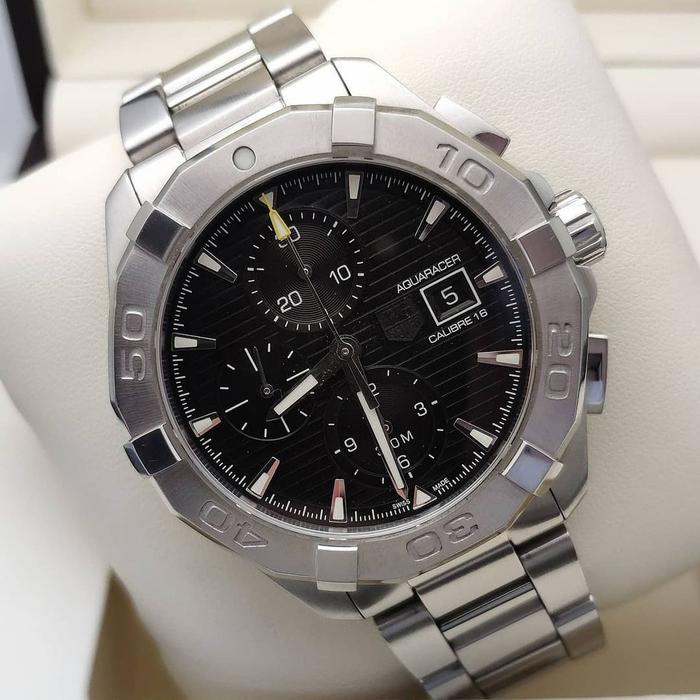 Tag heuer aquaracer cal 16 steel bezel black automatic original