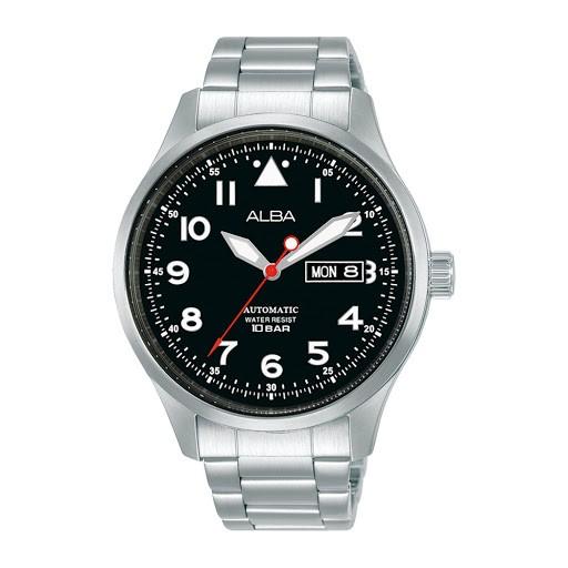Alba Men AL4205X1 AL4205 AUTOMATIC SILVER BLACK