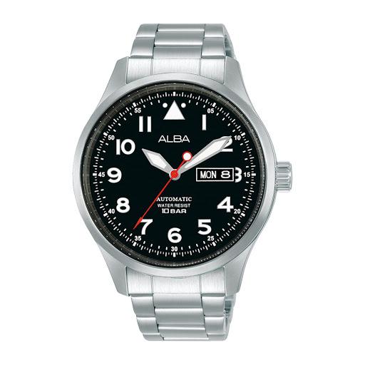 Alba Men AL4205X1 AL4205 AUTOMATIC SILVER BLACK