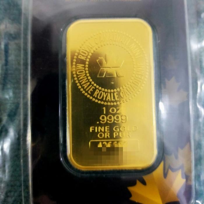 Royal Canadian Pure Gold Bar Emas 1 oz