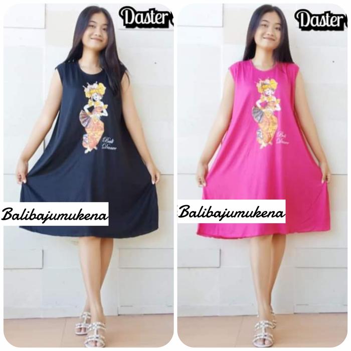 DASTER SINGLET LEGONG BALI JUMBO/BAJU TIDUR WANITA BAHAN KAOS ADEM