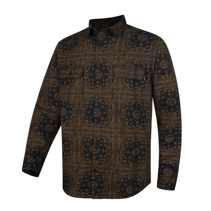 Kemeja Eiger Original Batik Pria Blumen Paisley - Black
