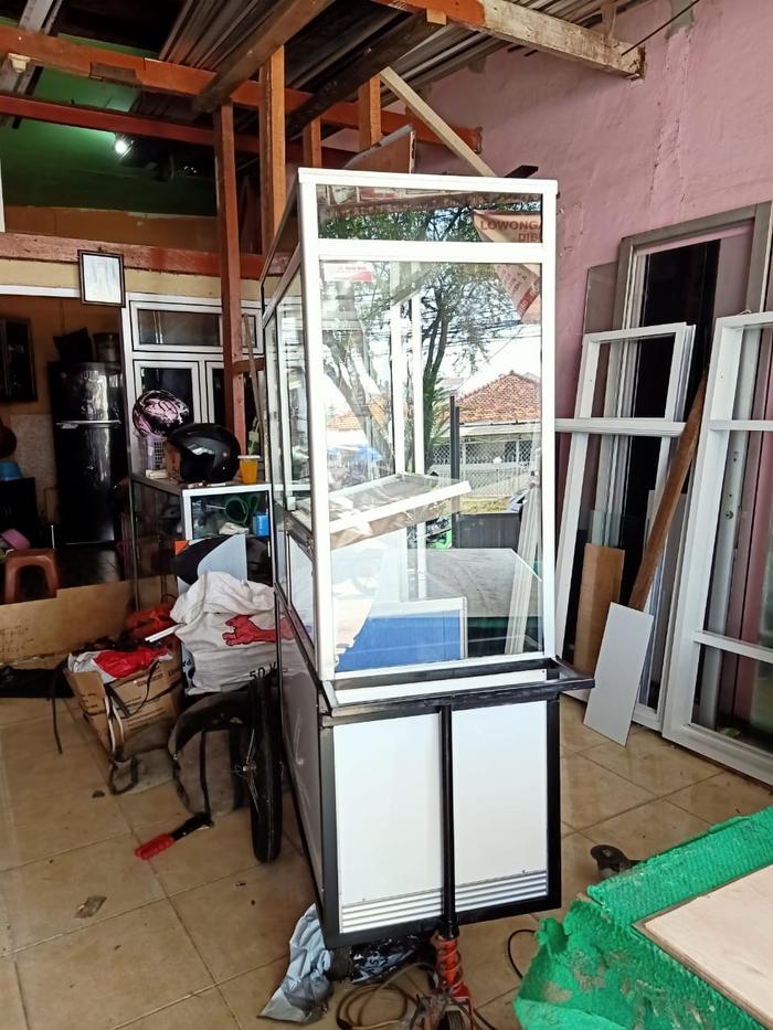 Gerobak alumunium, gerobak bakso, gerobak gorengan