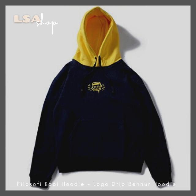 Filosofi Kopi Hoodie - Logo Drip Benhur Hoodie - Navy