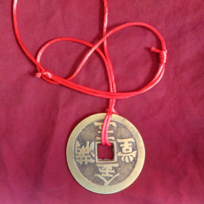 kalung koin cina jumbo 60mm kalung keberuntungan