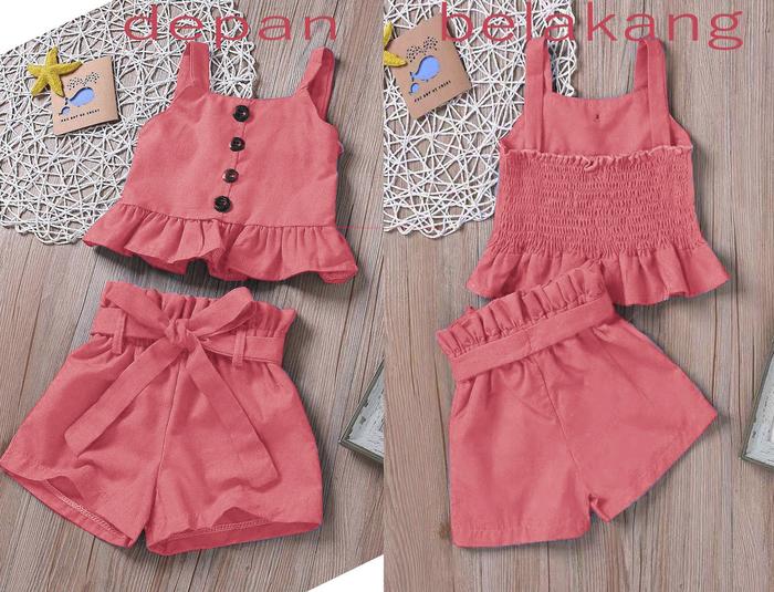 Stelan Anak Nova Merah [Baju Anak 0140] TLU