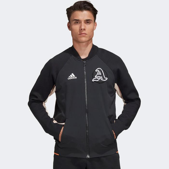 Jaket Adidas VRCT JACKET Bomber Black Real Gold EA0372 ORIGINAL