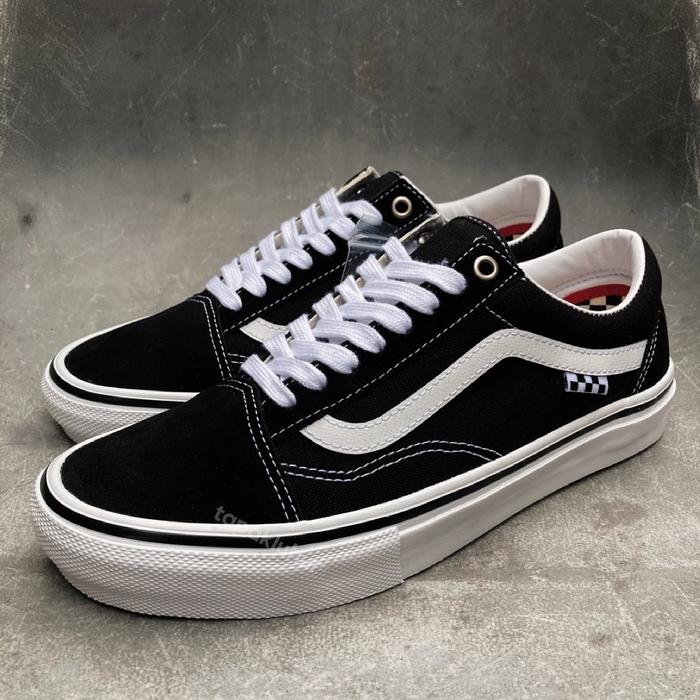 VANS SKATE CLASSIC OLD SKOOL BLACK WHITE || RESMI PT NAVYA