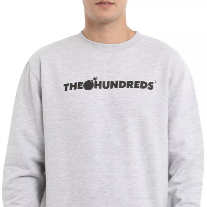 The Hundreds Crewneck Forever Bar Logo Athletic Heather
