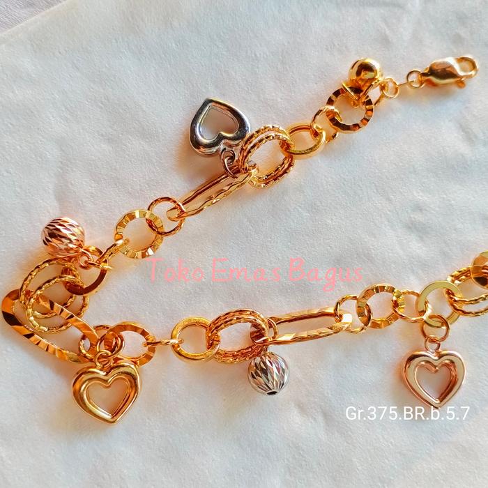 Gelang emas rantai kacamata variasi 375