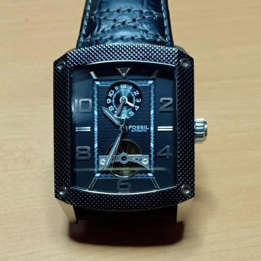 jam tangan fossil original automatic kulit sapi asli