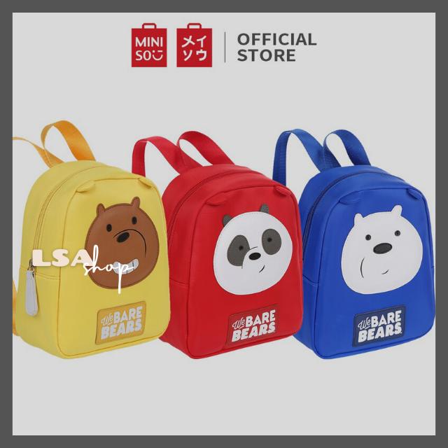 Miniso Official We bare bears ice bear backpack / Tas Punggung