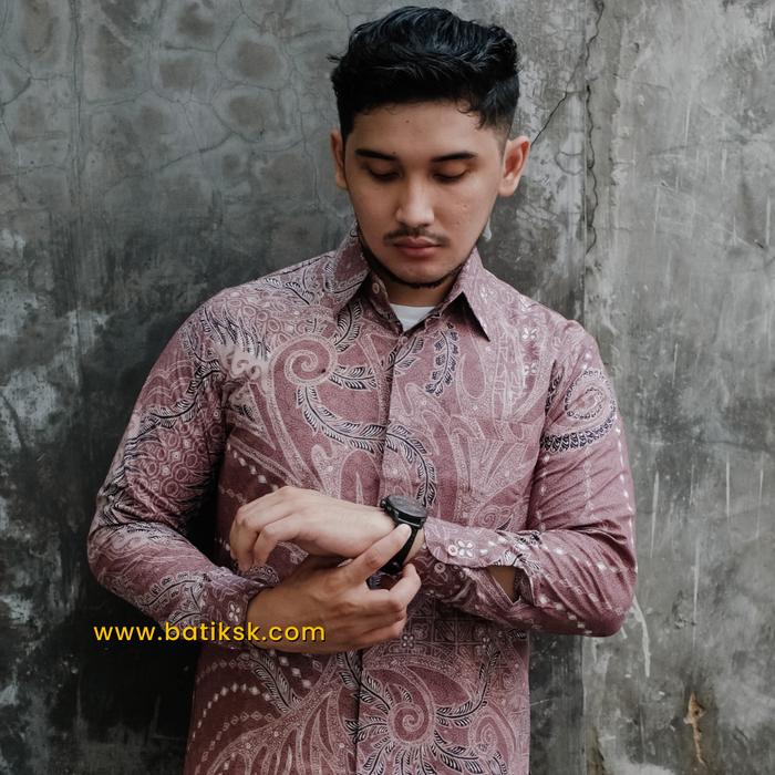 KEMEJA BATIK TANAHAN COKLAT MUDA