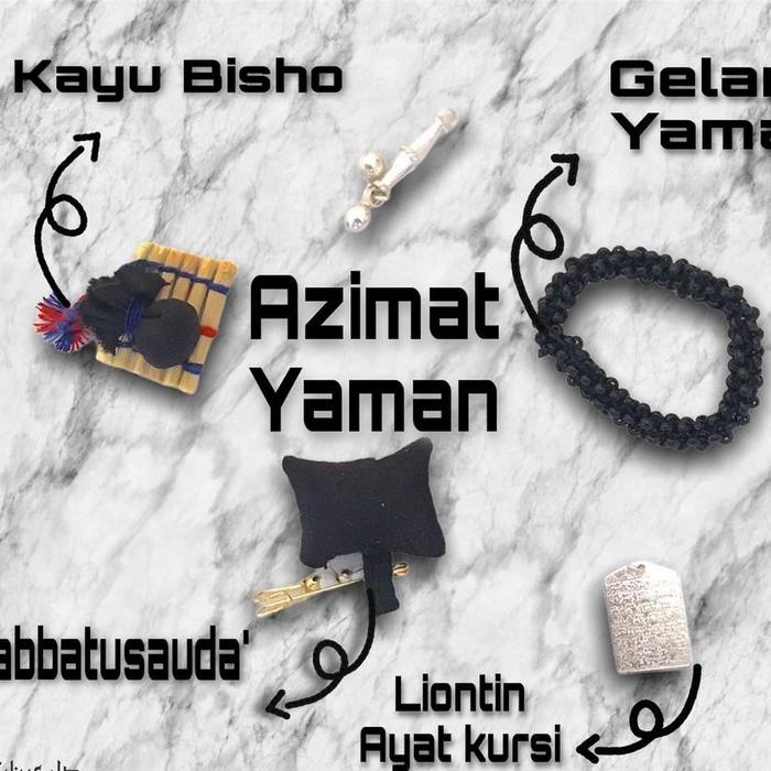 Jimat Tarim Hadramaut Yaman Hiriz Liontin Ayat Kursi Bisho Habbatusaud
