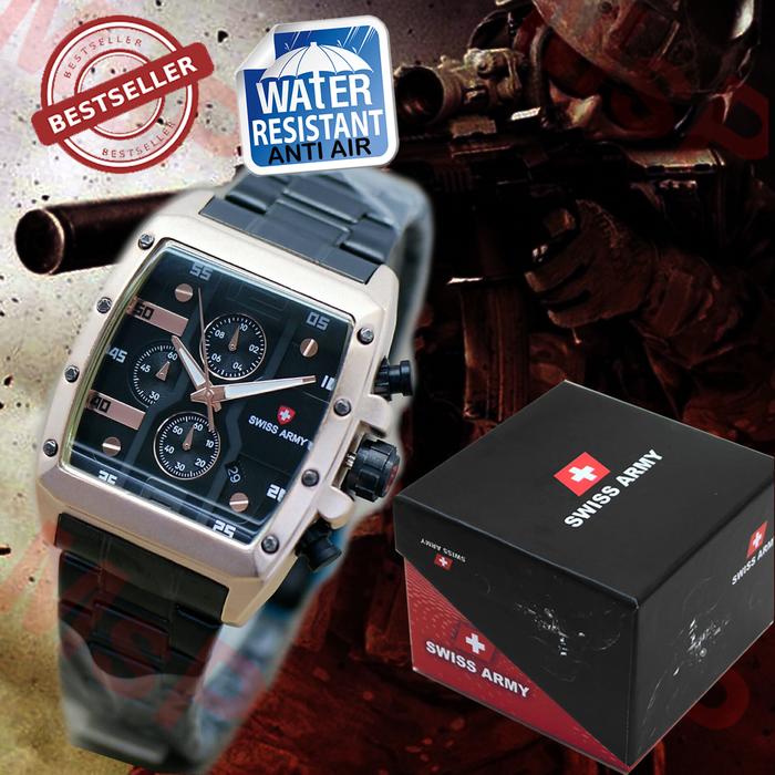 Jam Tangan Swiss Army 6274 Chrono On (4cm) Water Resistant Free Box