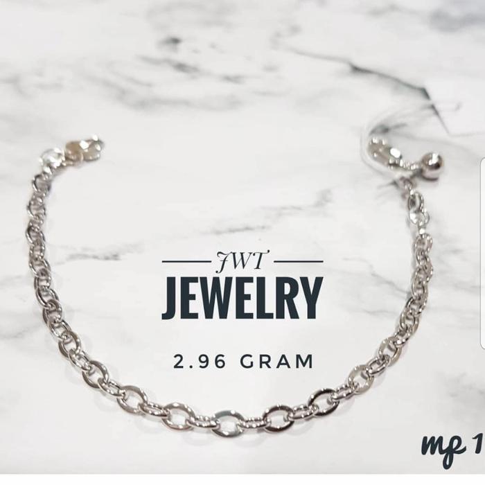 gelang emas rantai rante rante kapal rantai kapal italy nori 17k putih