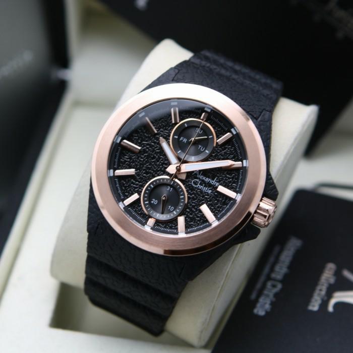 Alexandre Christie AC 6585 / AC 6585MF RoseGold Black Original&Garansi