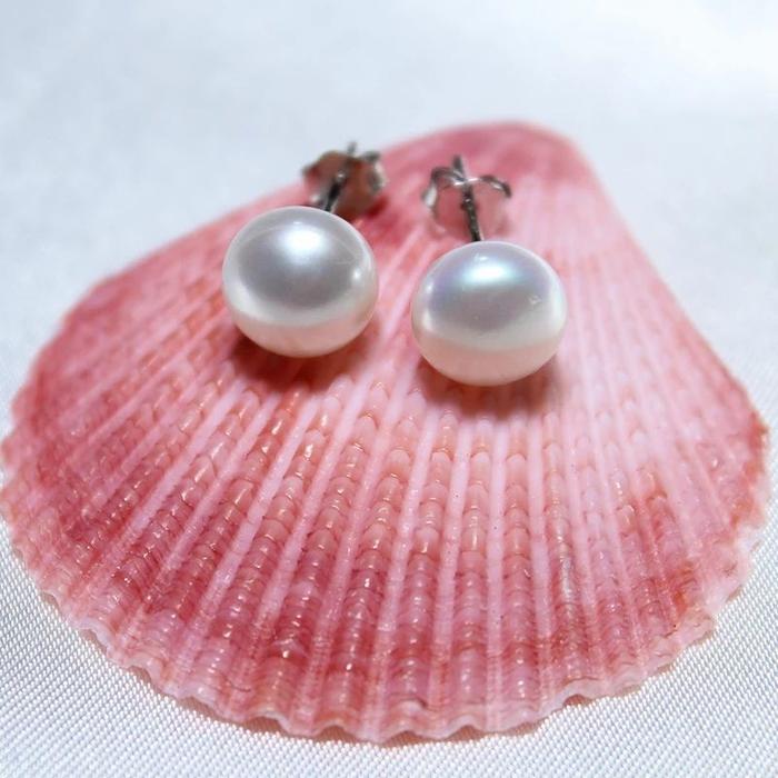 giwang mutiara air Tawar | Anting mutiara air tawar